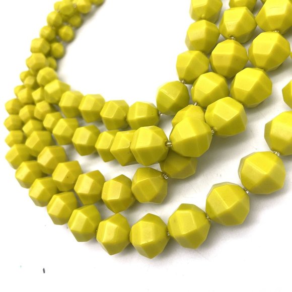 J. Crew Chunky Multistrand Layered Faceted Beads Statement Necklace 17" - Picture 3 of 3